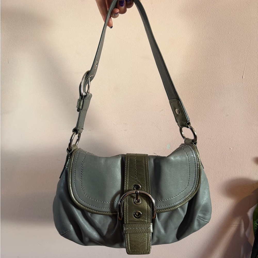 Grey Coach Shoulder Bag